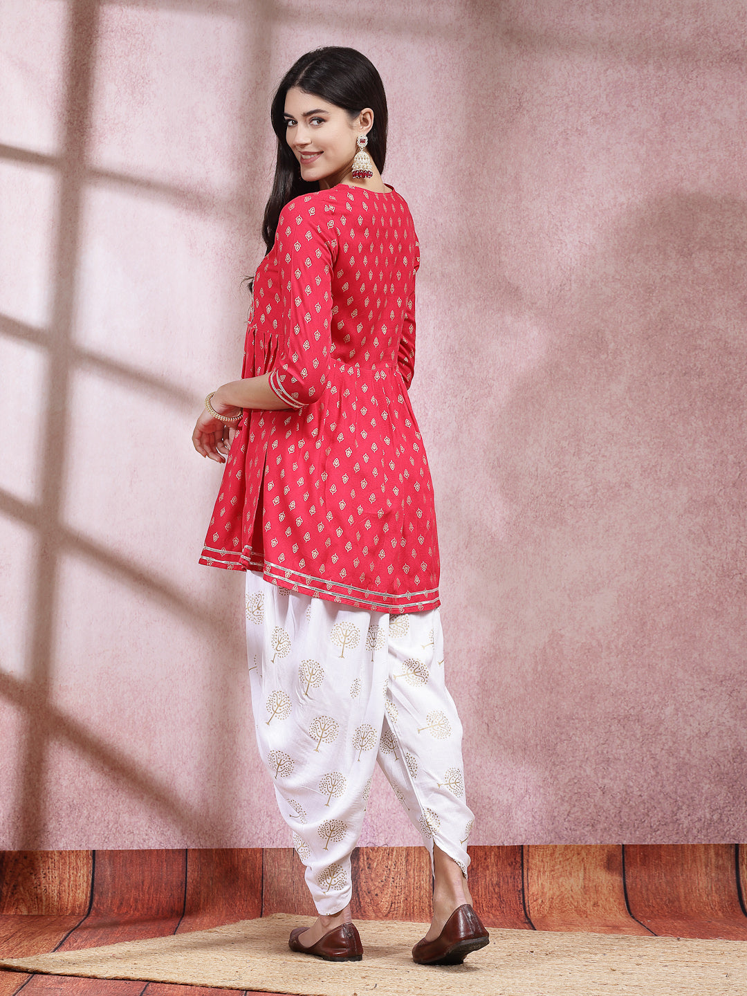 Designer Cotton Kurti With Dhoti Set For Women And Girls Kurta Pant Set |  eBay